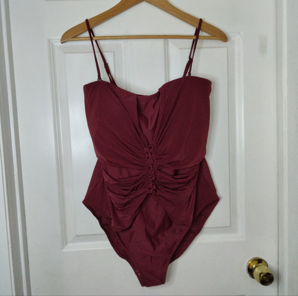 New Venus Slimming Bandeau One Piece Swimsuit Plus Size 16 - Picture 5 of 13